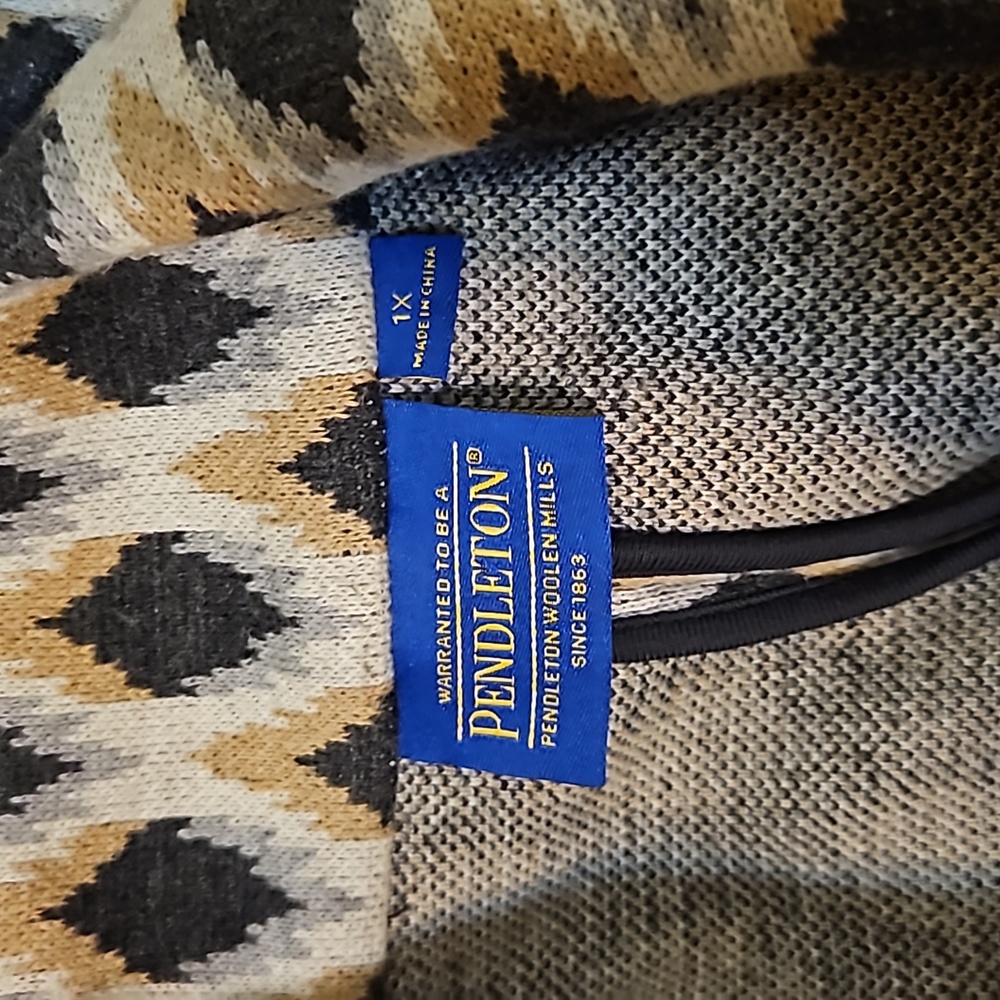 Pendleton Cotton Patterned Knit Blazer - image 5